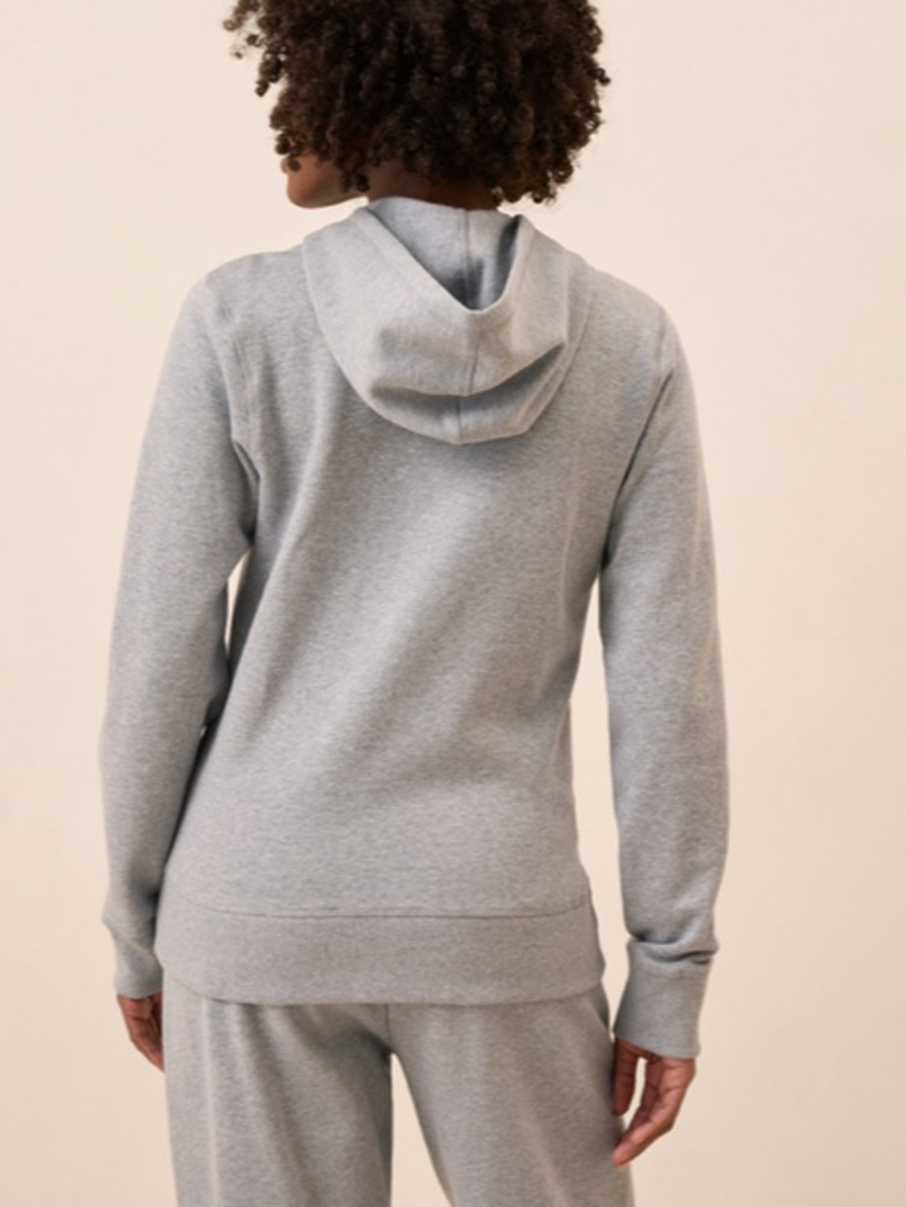 PACT ORGANIC BRUSHED FLEECE FULL ZIP FRONT HOODIE SIZE LARGE HEATHER GRAY - Picture 7 of 9